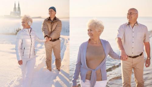 Winter ade! Fotos: Freepik.com, links mit KI bearbeitet.