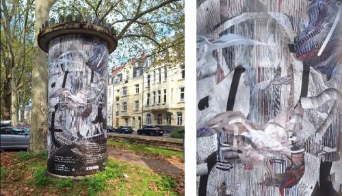 © K. Hochstatter „Palimpsest“ von Karin Hochstatter, Kunst an Kölner Litfaßsäulen 2026